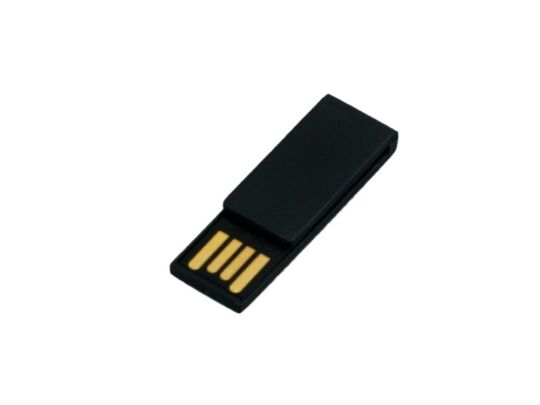 USB 2.0- флешка промо на 64 Гб в виде скрепки, черный