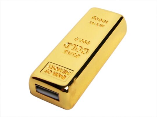 USB 3.0- флешка на 32 Гб в виде слитка золота, золотистый