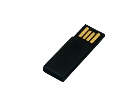 USB 2.0- флешка промо на 64 Гб в виде скрепки, черный
