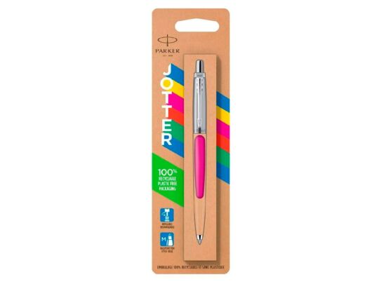 Ручка шариковая Parker Jotter Originals в эко-упаковке, розовый/серебристый