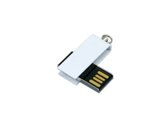 USB 2.0- флешка мини на 8 Гб с мини чипом в цветном корпусе, белый