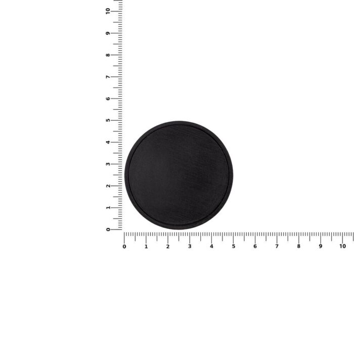 Лейбл из ПВХ Dzeta Round, L, черный
