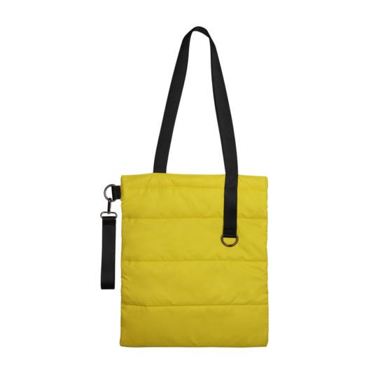 Шоппер Superbag Bubble, стёганый, с магнитной кнопкой (жёлтый с чёрным)